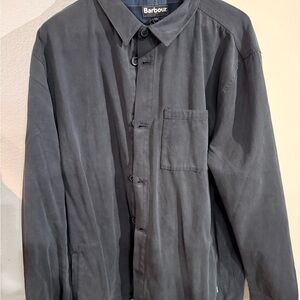 Barbour Men's Blue Gray Moleskin Jacket Overshirt